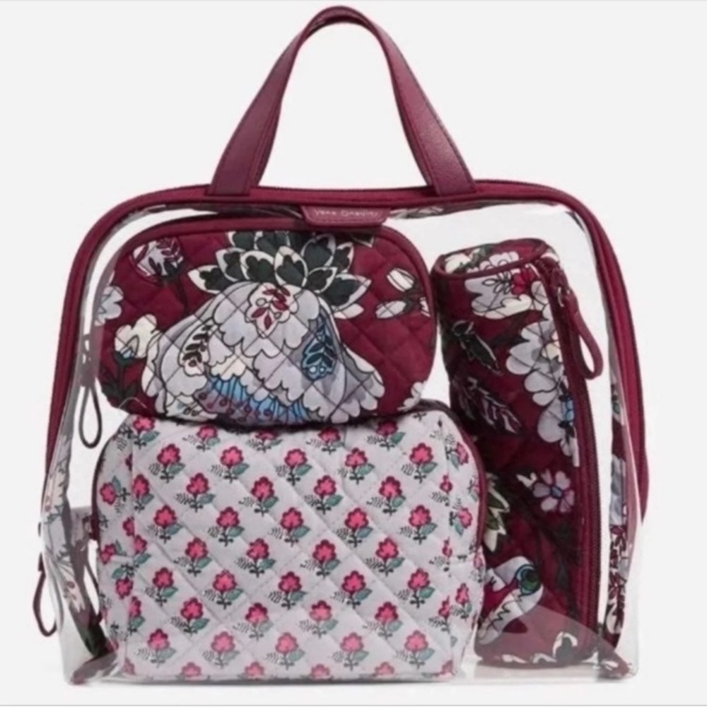 Vera Bradley 4 Piece Travel Cosmetic
Bags Set